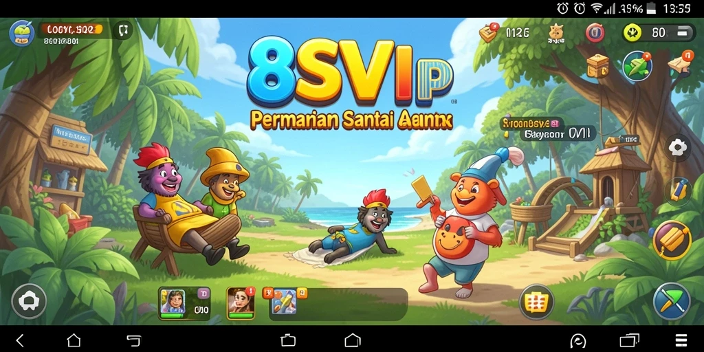 Tampilan utama gameplay 8SVIP dengan berbagai mini-game menarik.