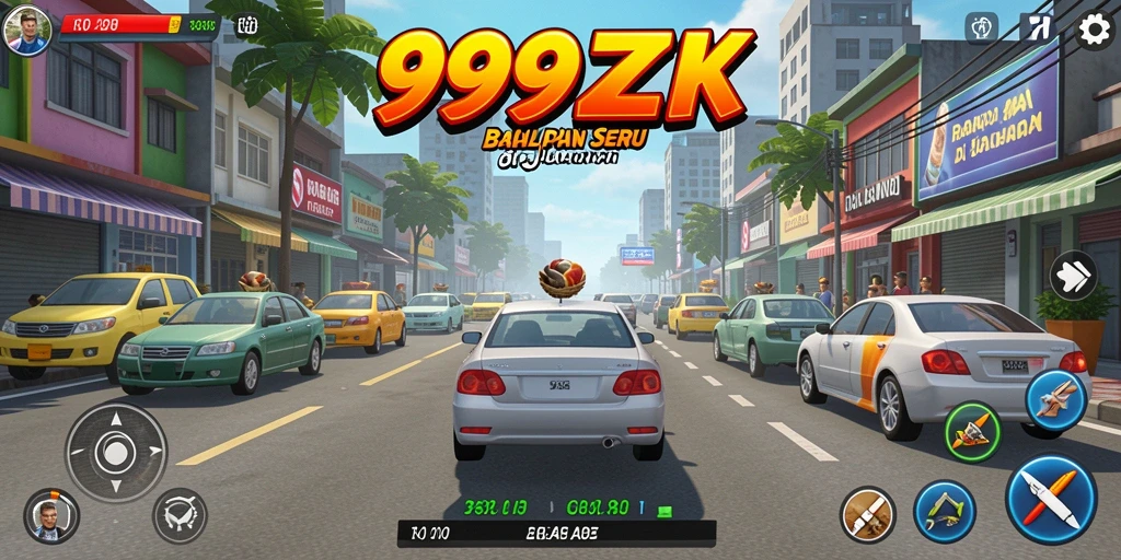 Gameplay balapan seru dengan mobil cepat dan trek menantang.