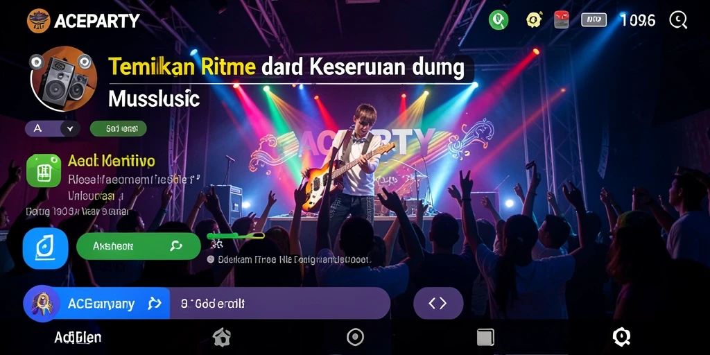 Gameplay seru ACEPARTY dengan tantangan musik yang menarik.