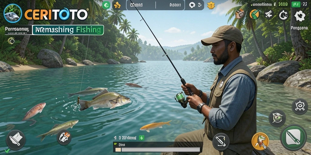 Tangkapan ikan besar dalam CERITOTO dengan grafis memukau.