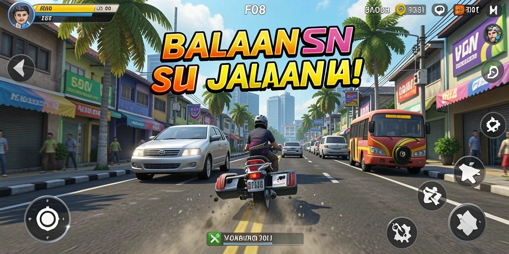 Tampilan gameplay FO8 yang menegangkan dan mengasyikkan saat balapan.