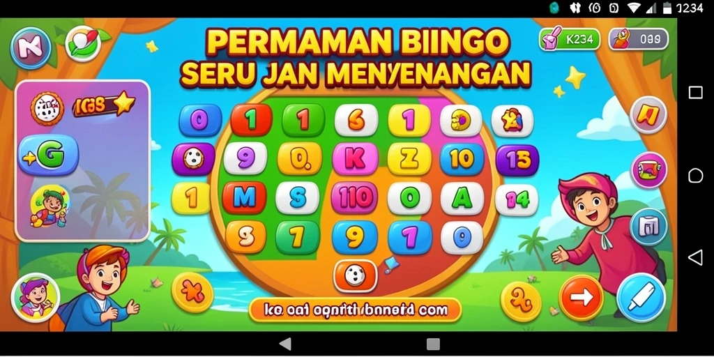 Tampilan menarik dalam gameplay Bingo di K234.