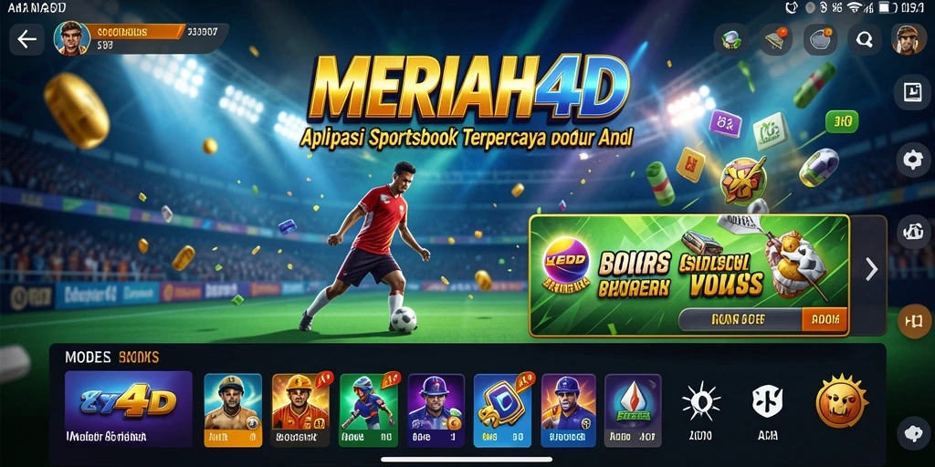 Tampilan gameplay <strong>MERIAH4D</strong> yang menampilkan opsi taruhan olahraga.