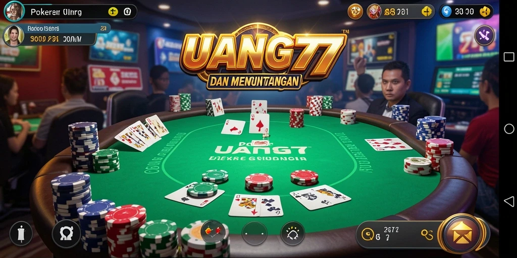 Tampilan mendebarkan gameplay Poker di UANG77.