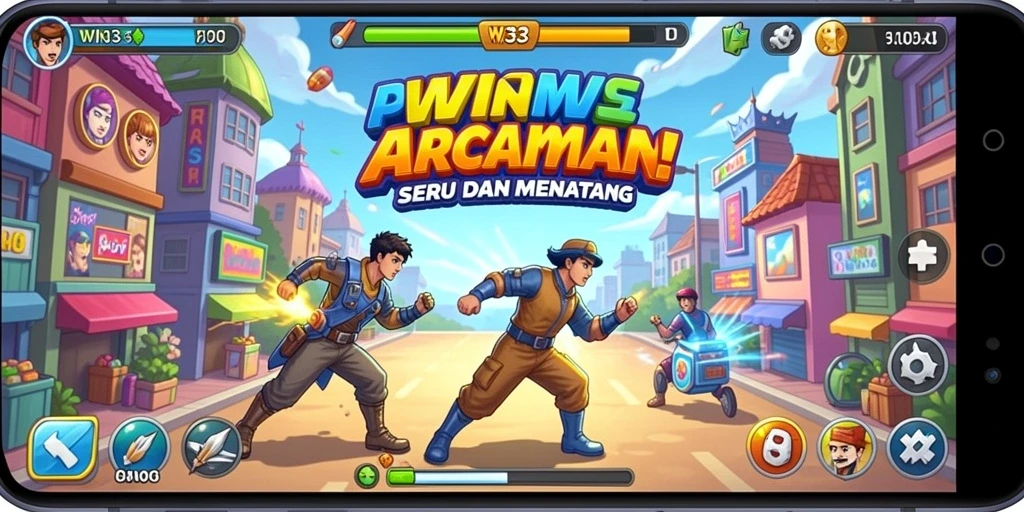 Tangkapan layar gameplay WIN33 yang menampilkan tantangan Arcade yang seru.